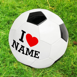 I Heart Name Soccer Ball