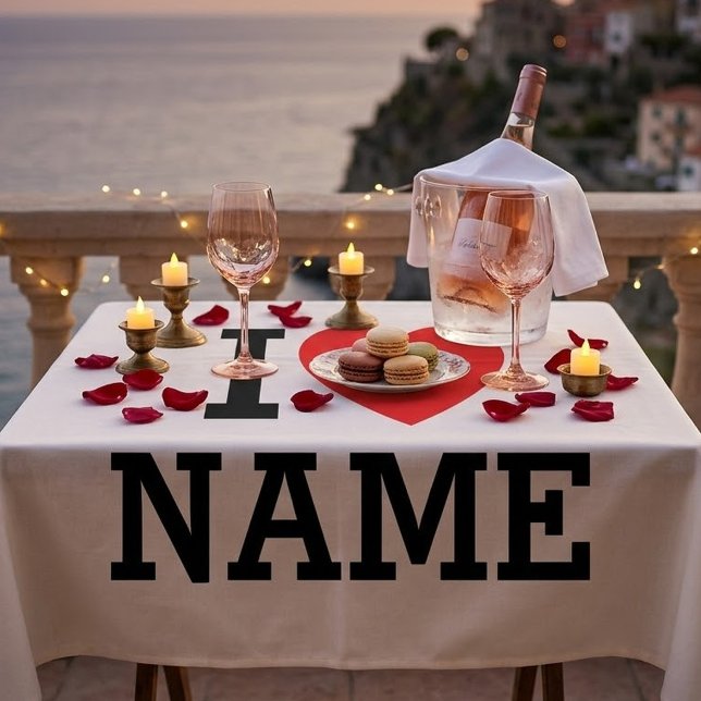 I Heart Name Tablecloth (Creator Uploaded)