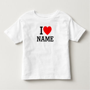 I Heart Name Toddler T-Shirt