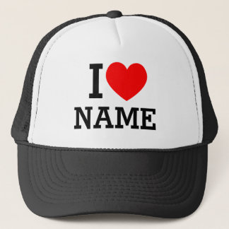 I Heart Name Trucker Hat
