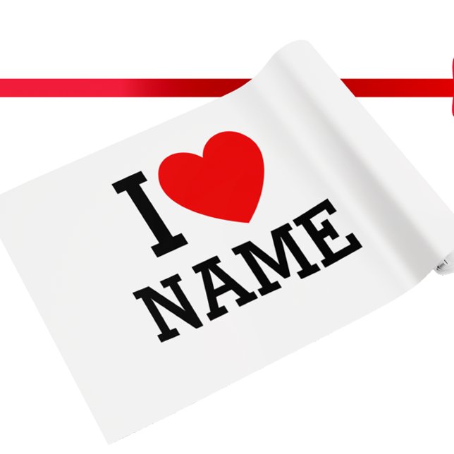 I Heart Name Wrapping Paper (Creator Uploaded)