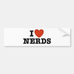 I Heart Nerds Bumper Sticker