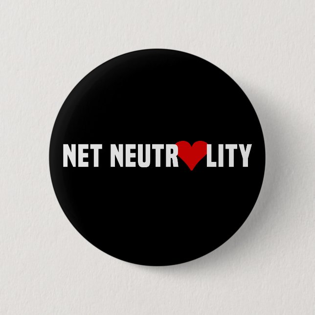 I Heart Net Neutrality 6 Cm Round Badge (Front)