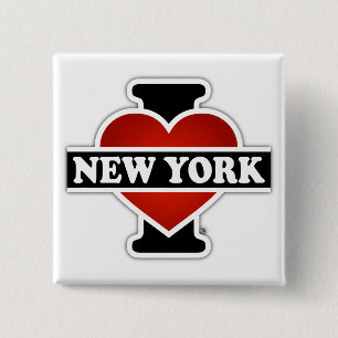 I Heart New York 15 Cm Square Badge