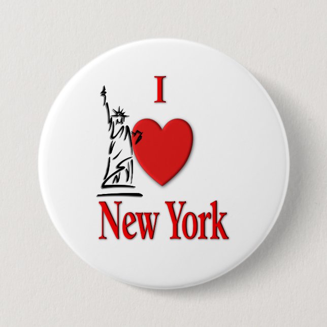 I Heart New York 7.5 Cm Round Badge (Front)
