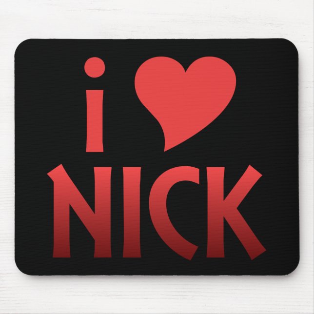 I Heart Nick Fan Mousepad (Front)