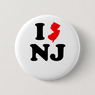 I Heart NJ 6 Cm Round Badge