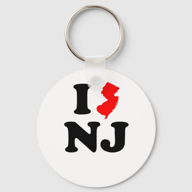 I Heart NJ Key Ring (Front)