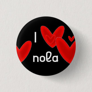 I heart nola 3 cm round badge