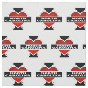 I Heart North Carolina Fabric