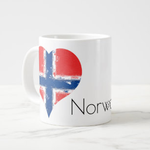 I Heart Norway Norwegian Flag Large Coffee Mug