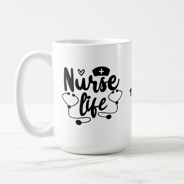 I Heart Nurse Life | Funny Nurse  Coffee Mug (Left)