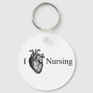 I Heart Nursing Key Ring
