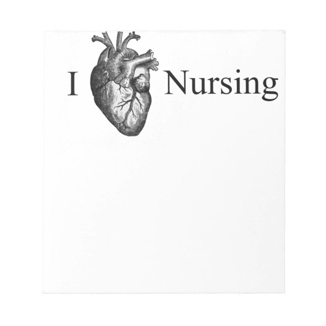 I Heart Nursing Notepad (Front)