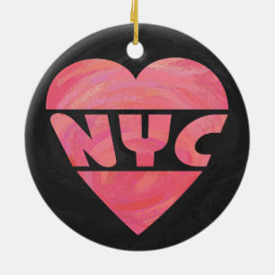 I Heart NYC Ceramic Tree Decoration