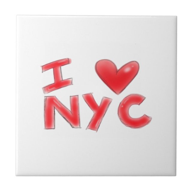 I Heart NYC Classic Ceramic Tile (Front)