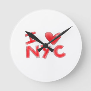I Heart NYC Classic Round Clock
