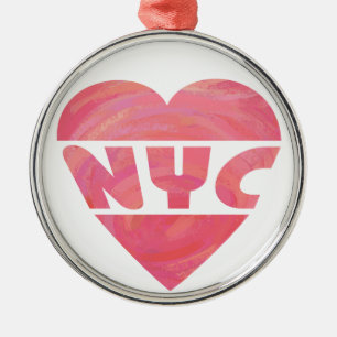 I Heart NYC Metal Tree Decoration