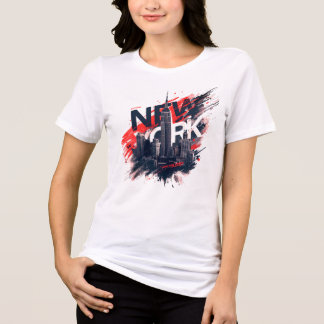 I Heart NYC" T-shirt - Casual New York City Urban Tri-Blend Shirt