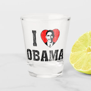 I Heart Obama Shot Glass