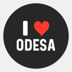 I Heart Odesa Ukraine - Love - Travel Vacation Classic Round Sticker