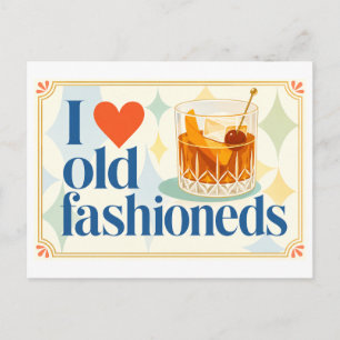 "I [Heart] Old Fashioneds" Postcard