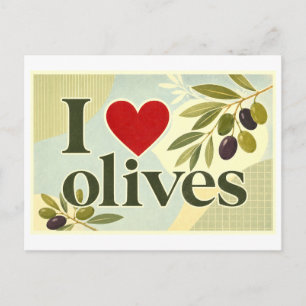 "I [Heart] Olives" Postcard