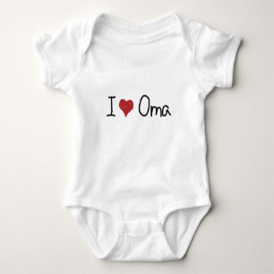 I heart Oma Baby Bodysuit