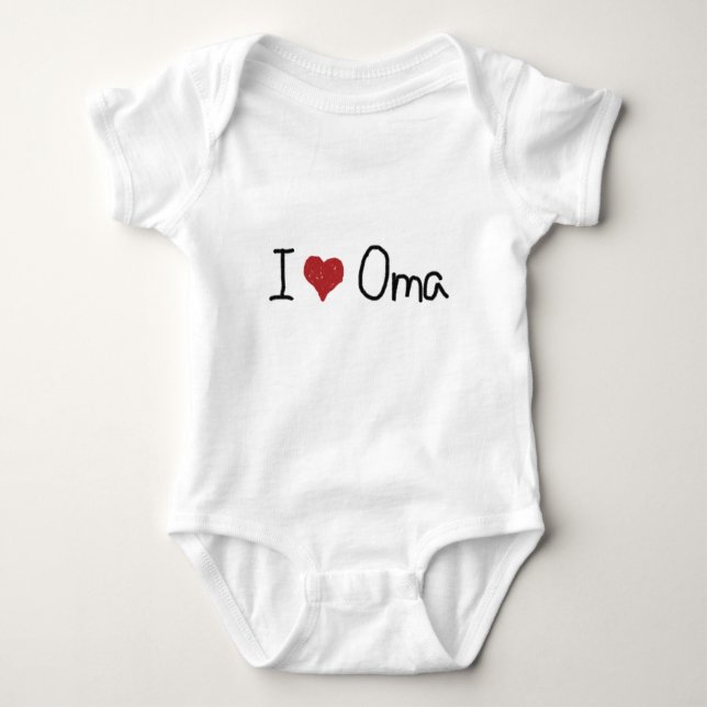 I heart Oma Baby Bodysuit (Front)