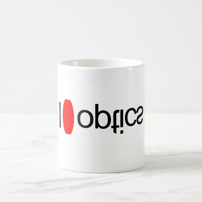 I heart optics coffee mug (Center)
