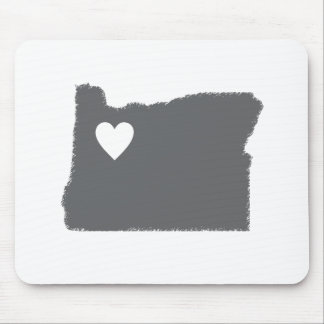 I Heart Oregon Grunge Look Outline State Love Mouse Pad