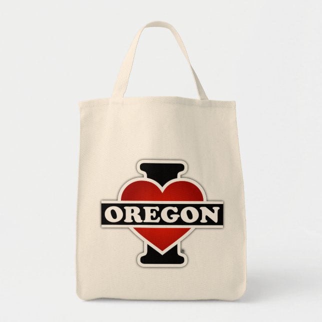 I Heart Oregon Tote Bag (Front)