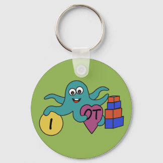 I heart OT round key chain