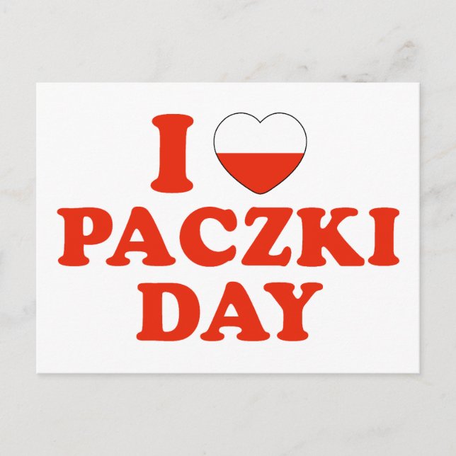 I Heart Paczki Day Postcard (Front)