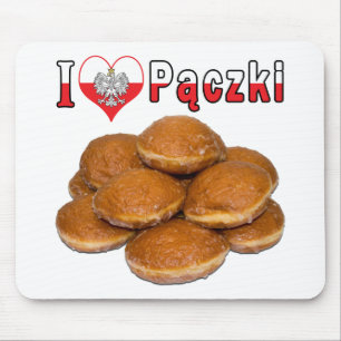 I Heart Paczki Polish Food Mouse Pad