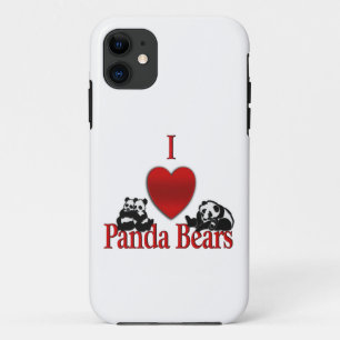 I Heart Panda Bears Fun iPhone 11 Case