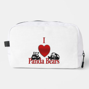 I Heart Panda Bears Fun Dopp Kit