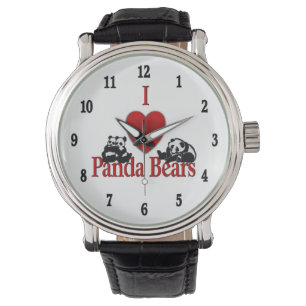 I Heart Panda Bears Watch