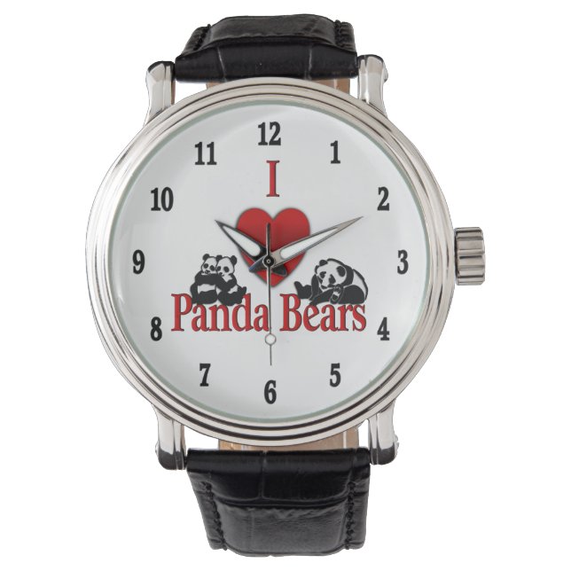 I Heart Panda Bears Watch (Front)