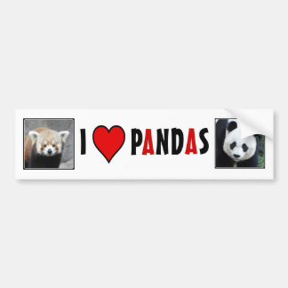 I Heart PANDAS! Bumper Sticker