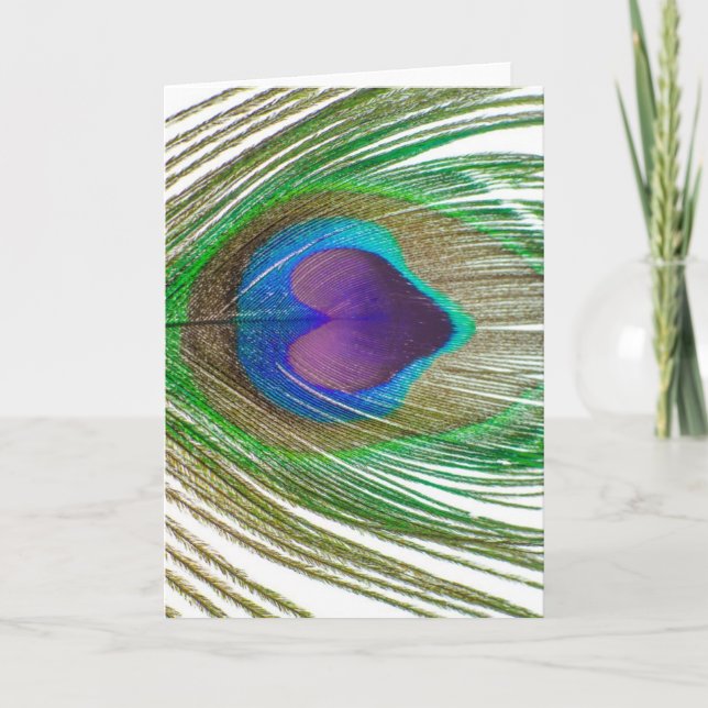 I Heart Peacocks Card (Front)
