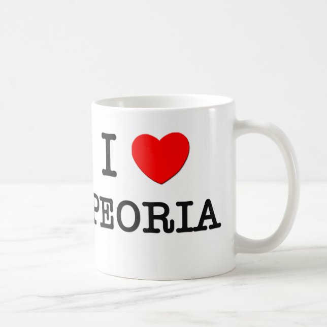I Heart PEORIA Coffee Mug (Right)