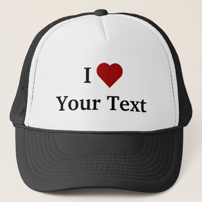 I Heart (personalise) hat (Front)