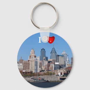 I Heart Philly Skyline, Closeup Key Ring