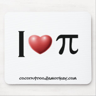 I heart pi mousepad