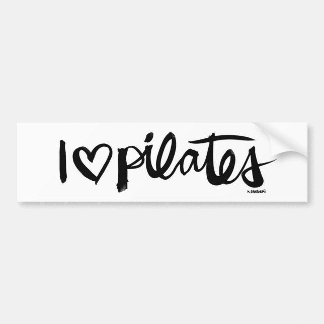 I heart Pilates bumper sticker (Front)