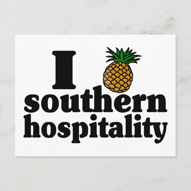 I Heart (Pineapple) Southern Hospitality Postcard (Front)