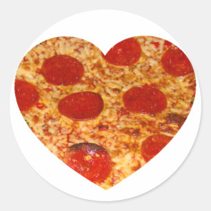 I Heart Pizza Classic Round Sticker