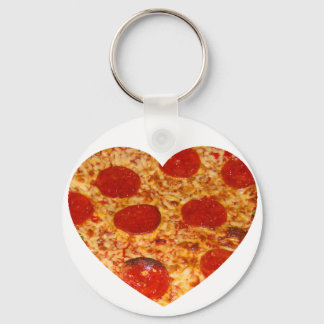 I Heart Pizza Key Ring