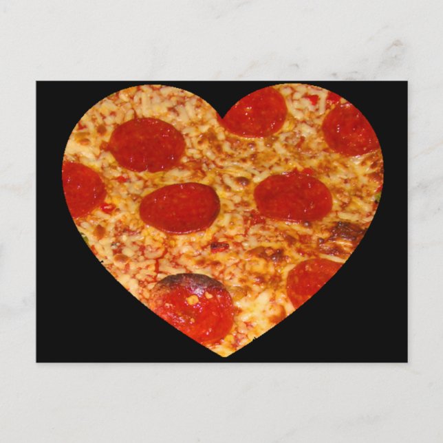 I Heart Pizza Postcard (Front)